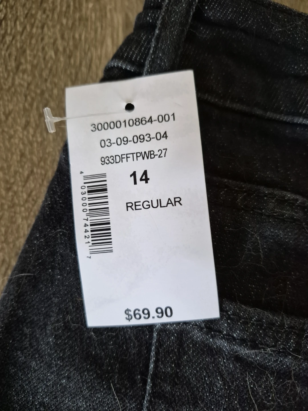 Black Margot High Rise Tapered Jeans - Size 14 - photo 3