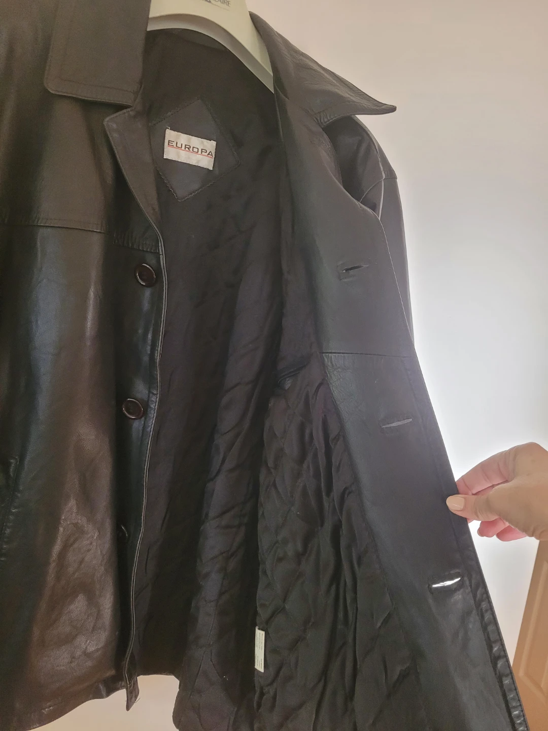 EUROPA Black Leather Jacket - photo 2