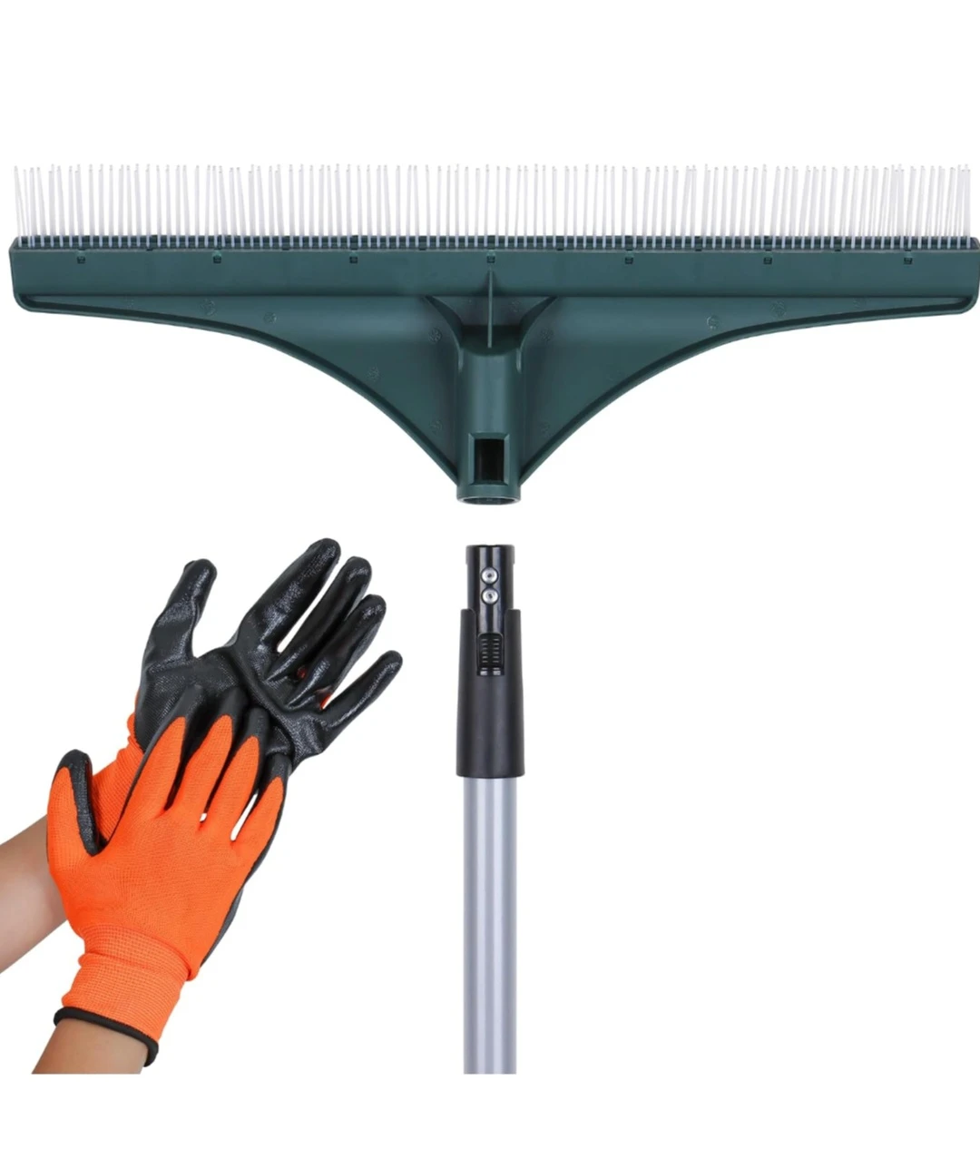 Zonder artificial turf rake with gloves