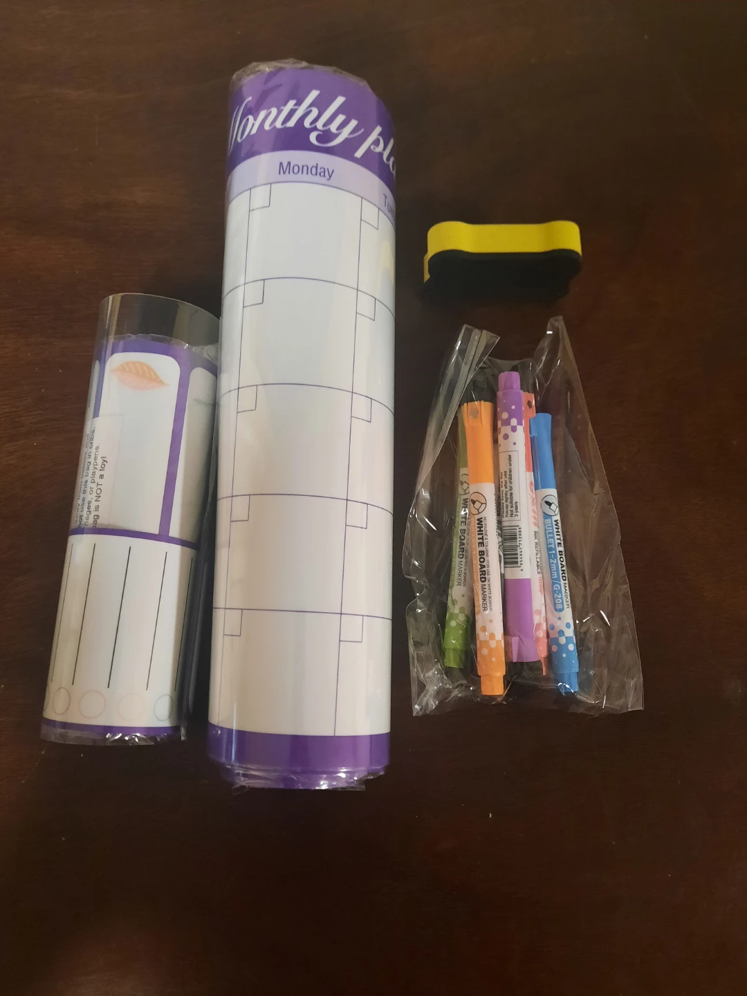 Monthly Planner Whiteboard Kit with Markers and Eraser
