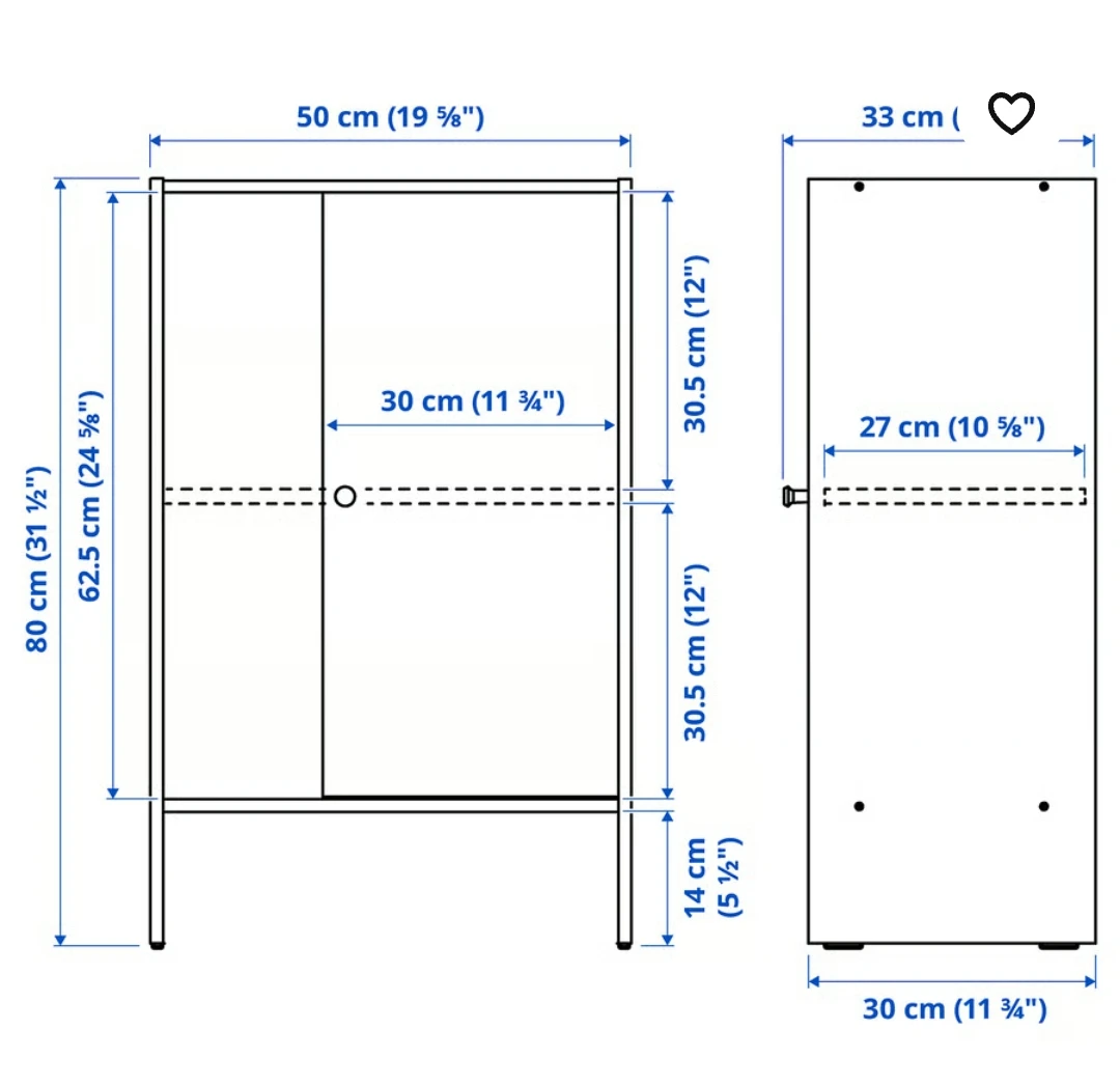 Ikea White Two-Door Cabinet - photo 3