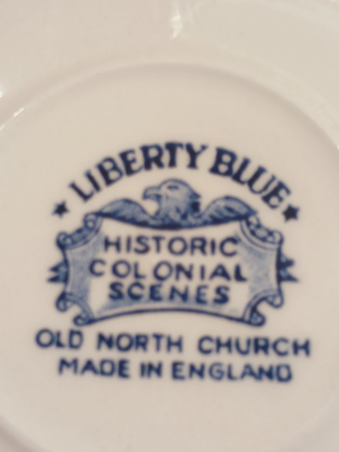 Liberty Blue Historic Colonial Scenes Old North Church Plate - photo 4