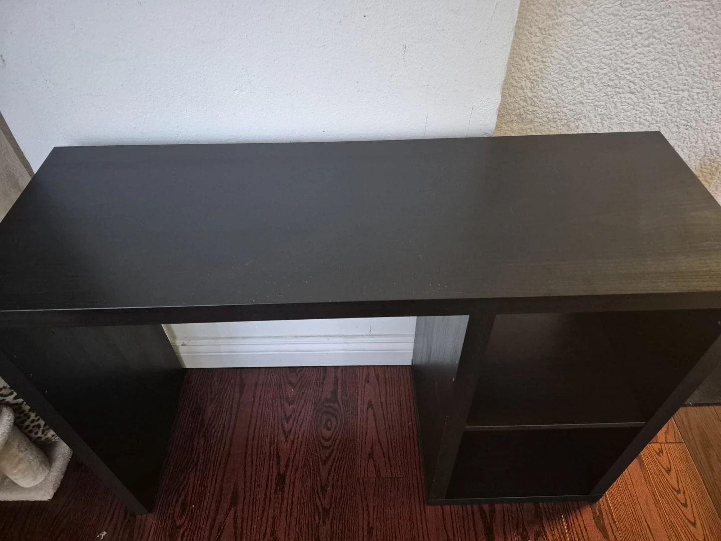 Black computer desk with shelves - photo 2