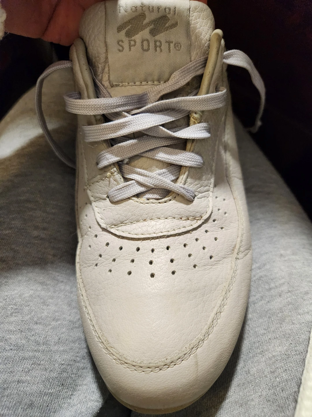 Natural Sports White Lace-up Walking Shoes - photo 2