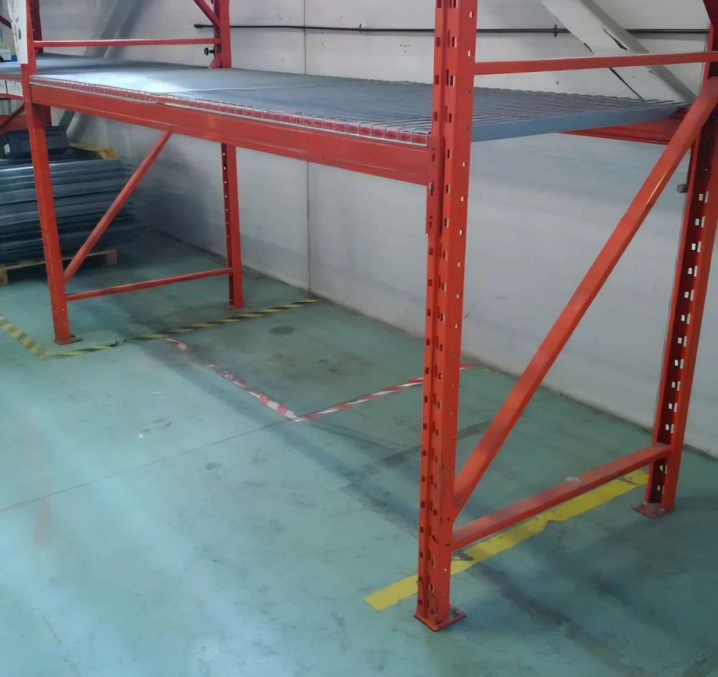 Red Industrial Shelving Unit