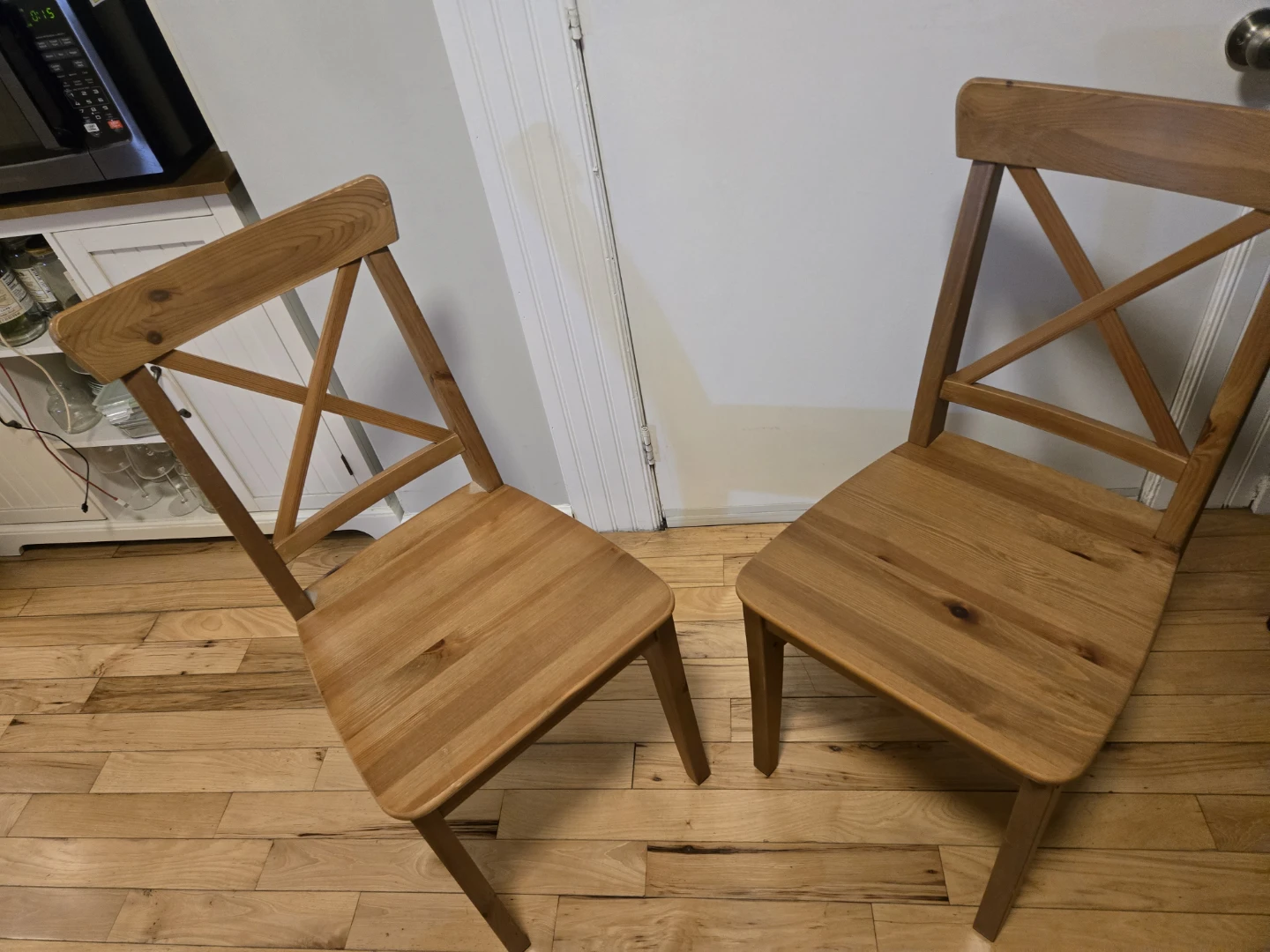 IKEA swt of 2 Wooden Dining Chairs