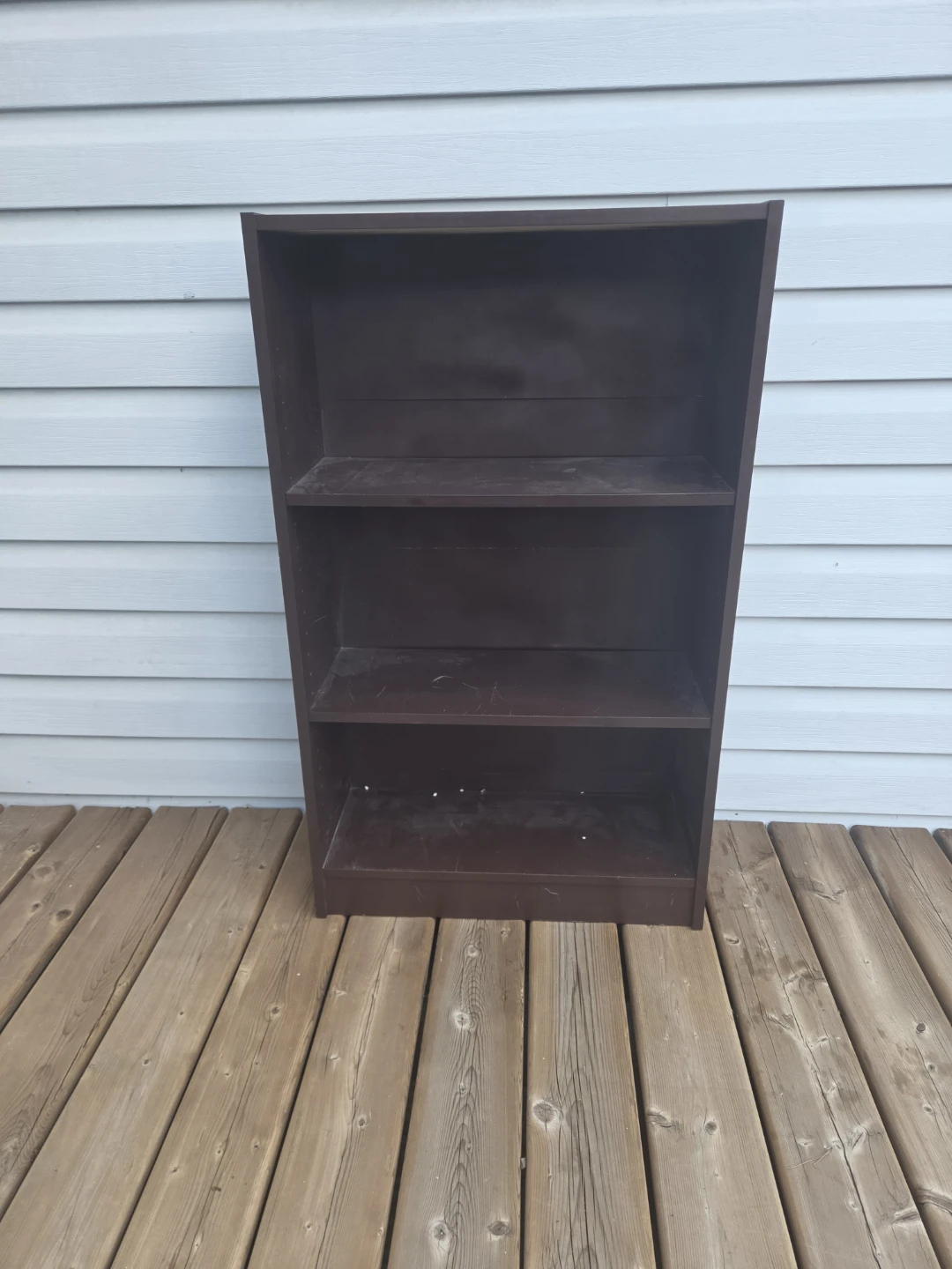 Dark Brown 3-Shelf Bookshelf - photo 2