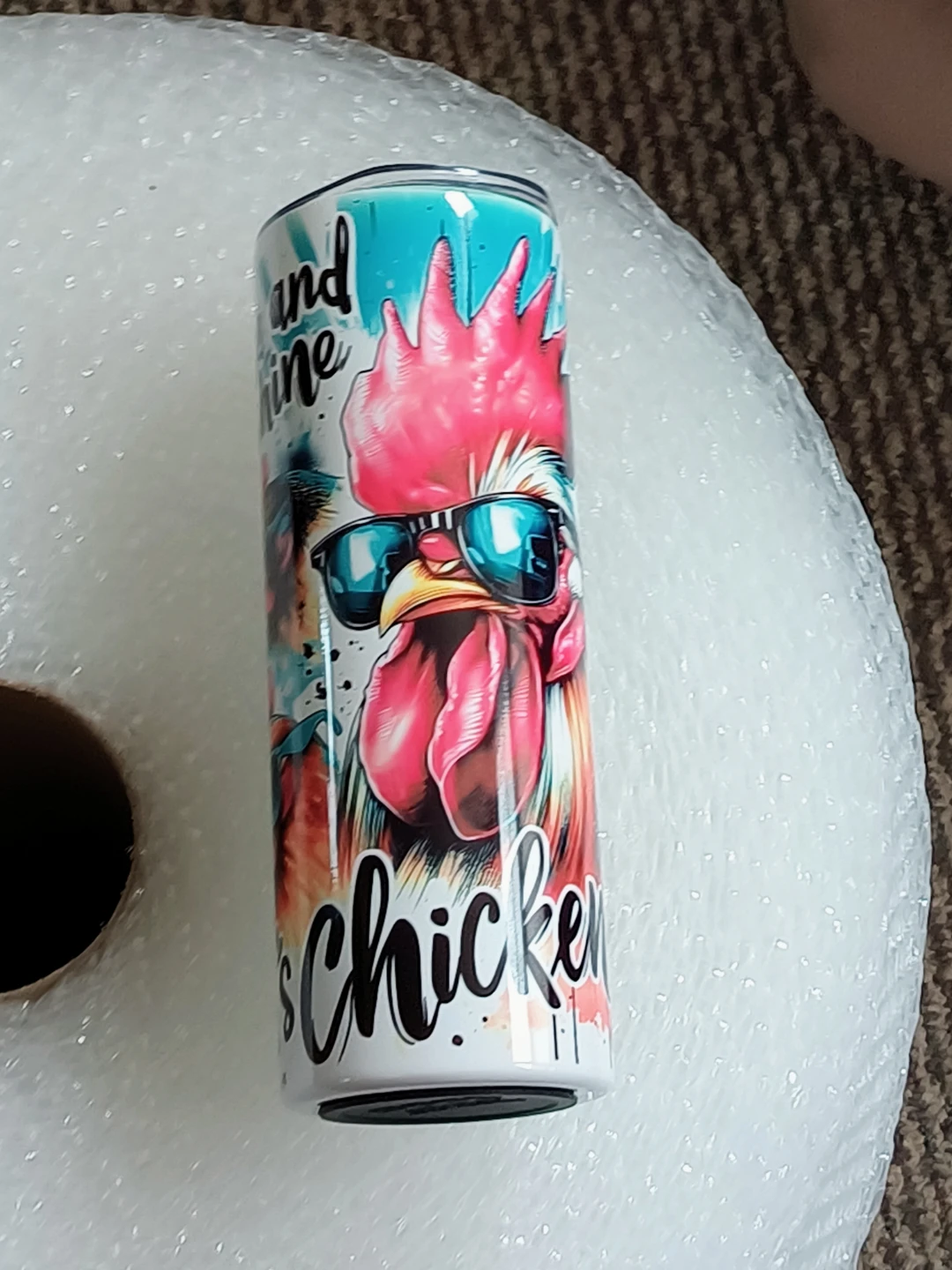 Rooster Chicken Tumbler 8 1/4 tall