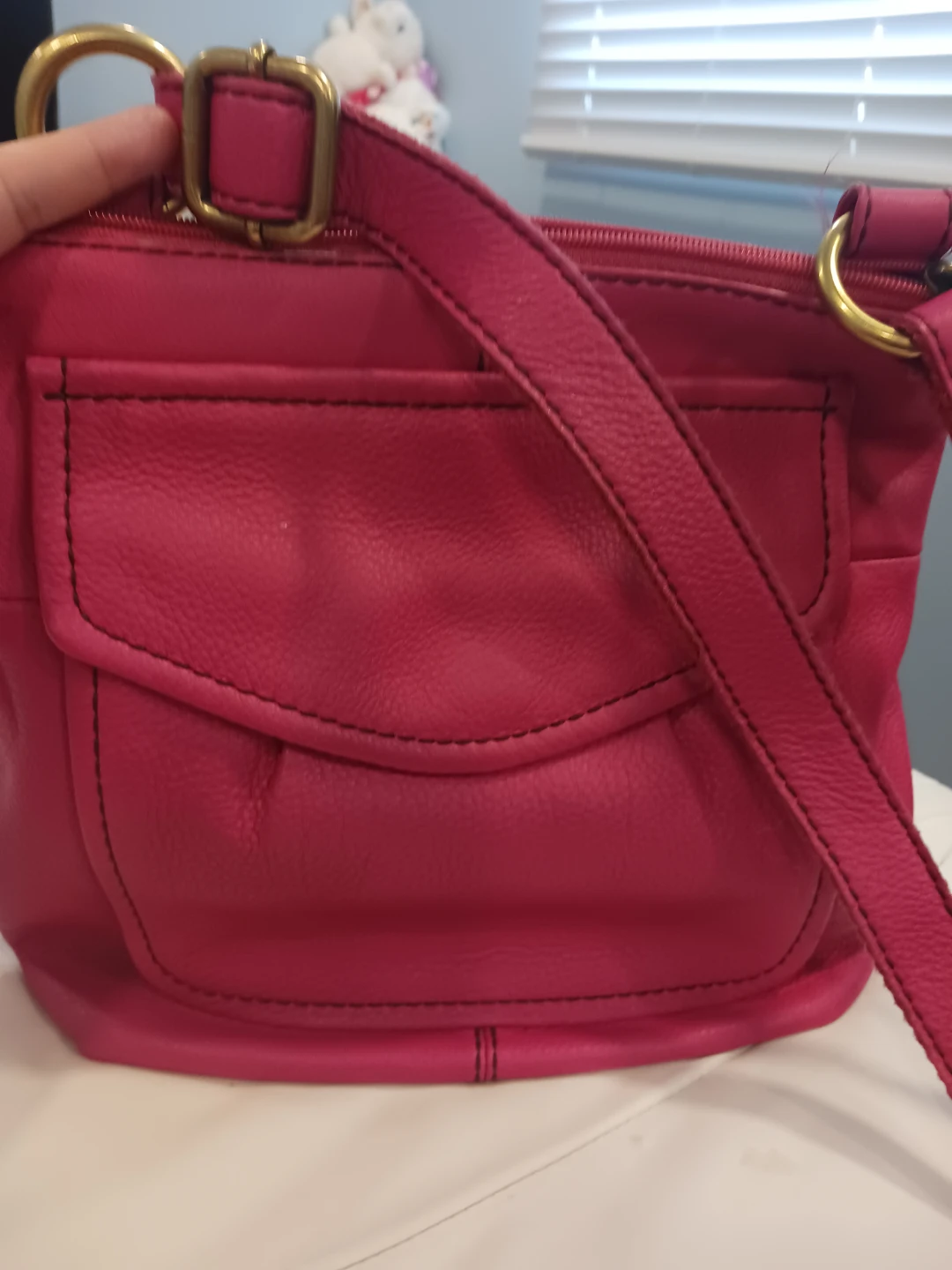 FOSSIL Pink Leather Crossbody Bag
