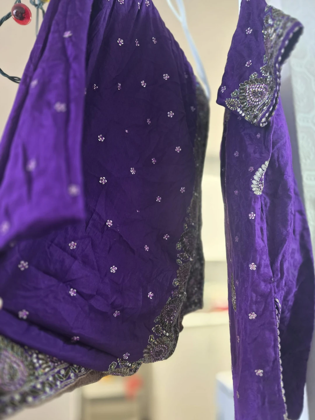 Purple Embroidered Kurti - photo 4
