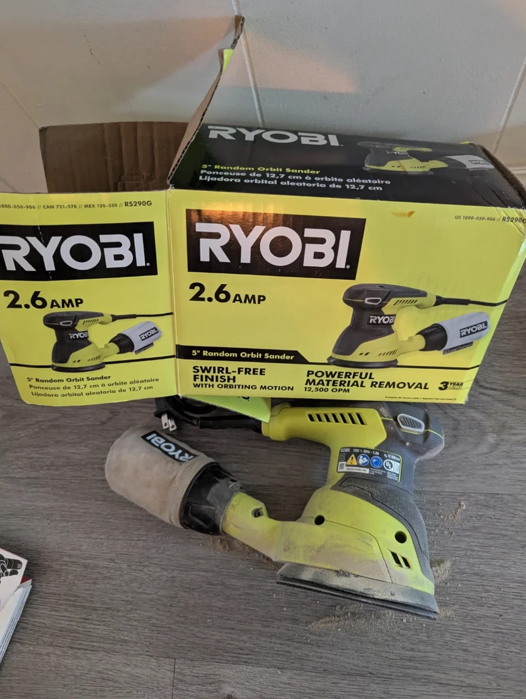 Ryobi 5" Random Orbit Sander with Dust Bag - photo 3