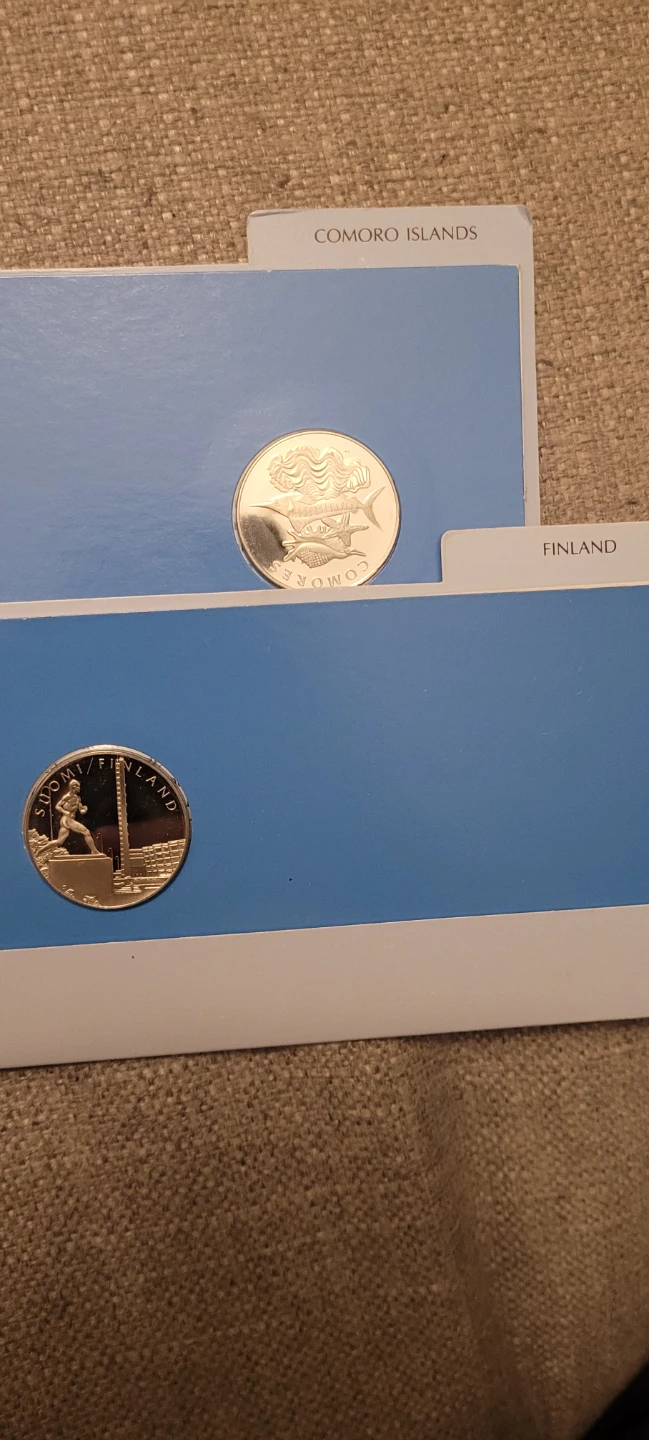 Finland and Comoro Sterling Silver Coin