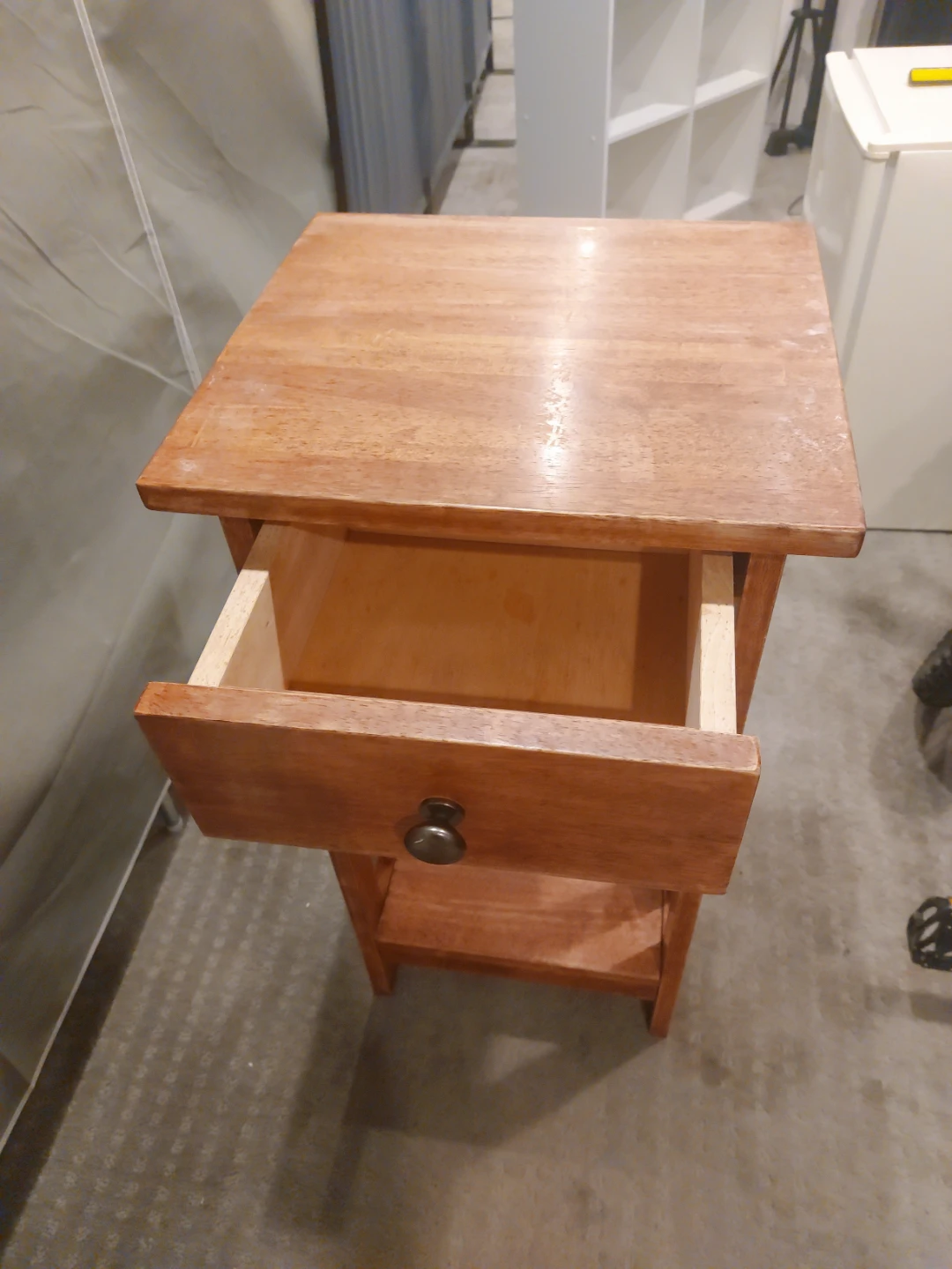 Wooden End Table with Drawer - photo 2