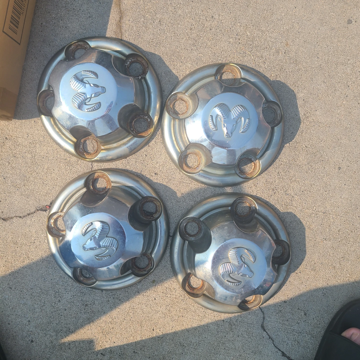 Set of 4 Dodge Ram Hubcaps