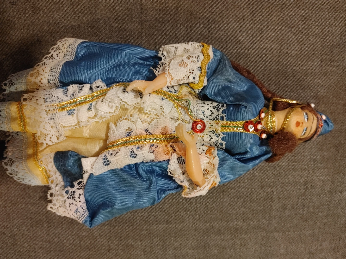 Vintage Collectable Doll in Blue Dress
