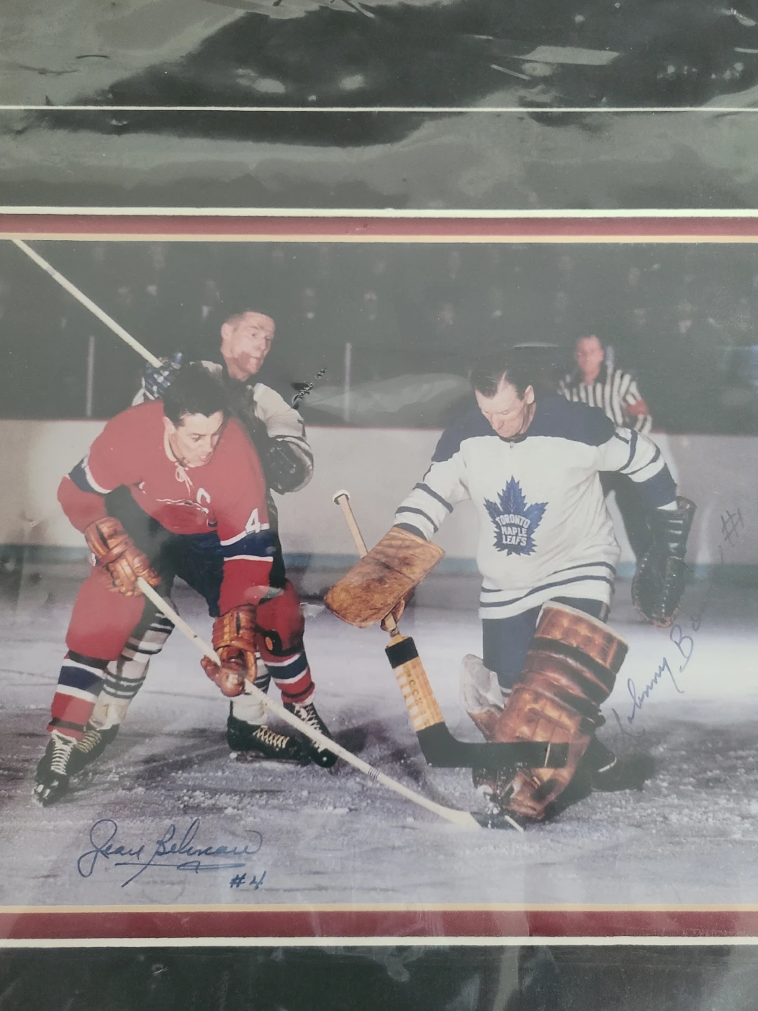 Jean Beliveau and Johnny Bower Signed - photo 2