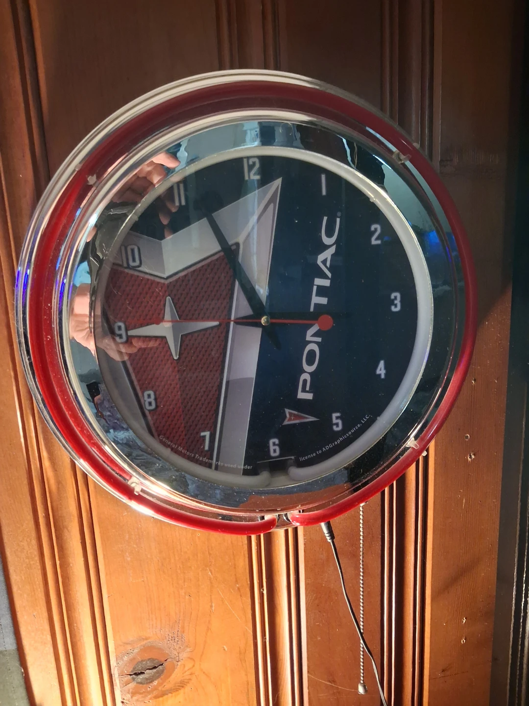 Pontiac Neon Clock