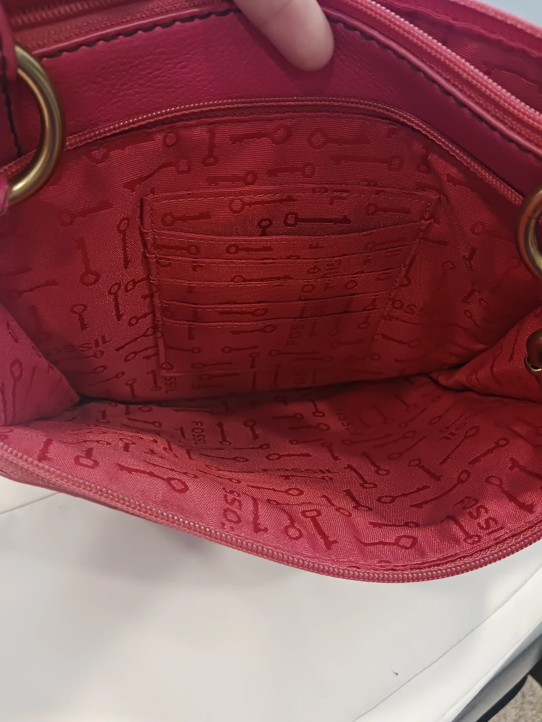 FOSSIL Pink Leather Crossbody Bag - photo 4