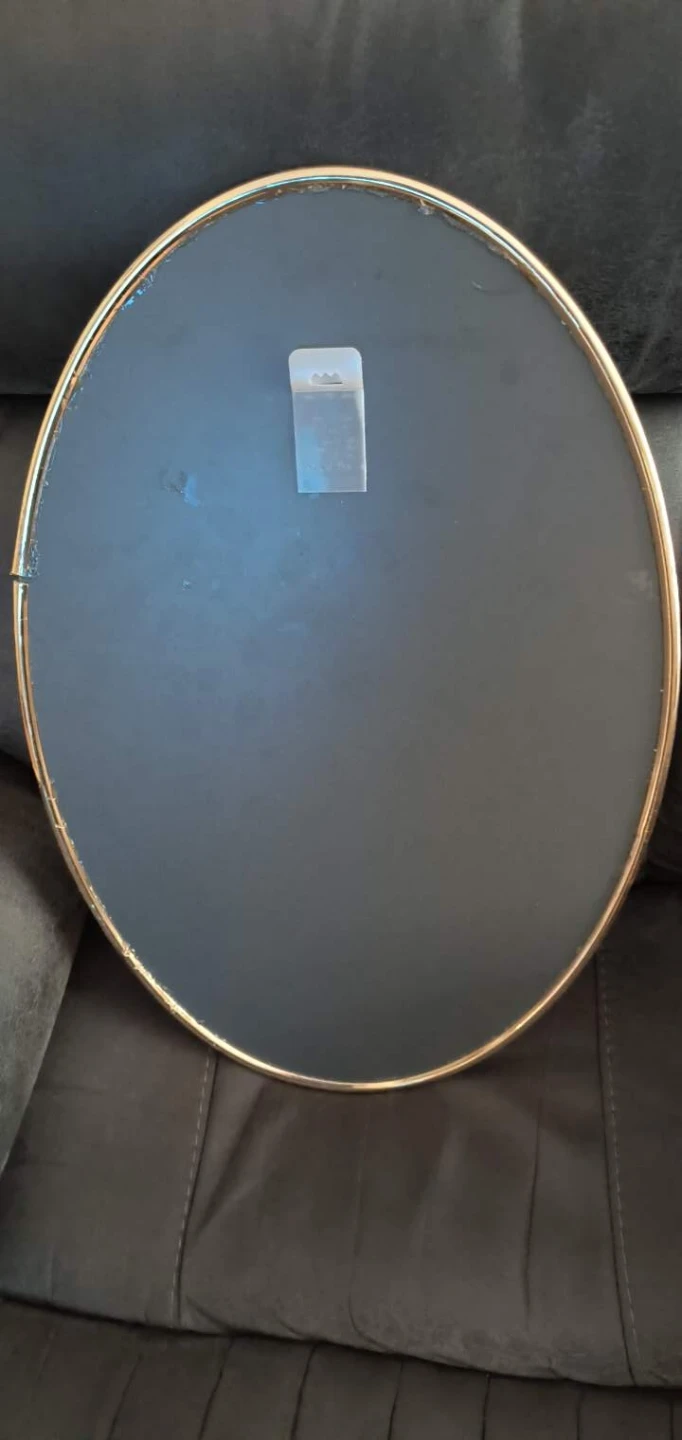 Oval Decorative Mirror with Gold Frame - photo 2