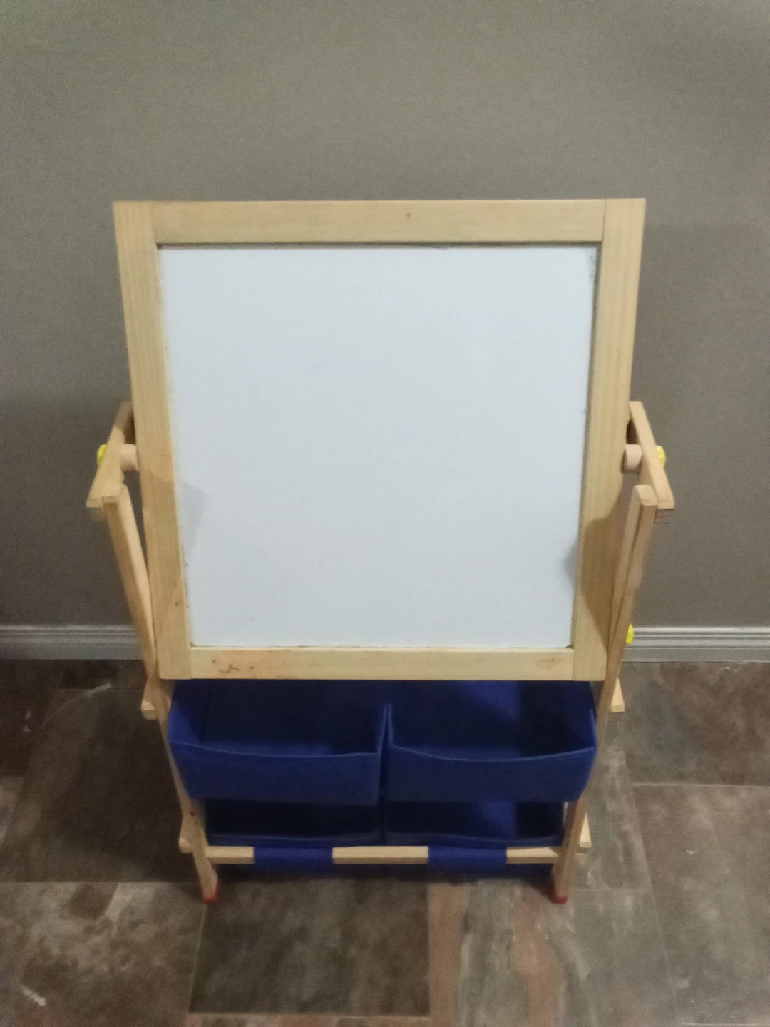 Chalkboard and whiteboard with Storage Bins
