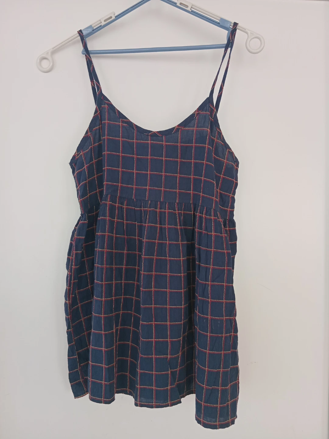 Navy and Red Plaid Sundress