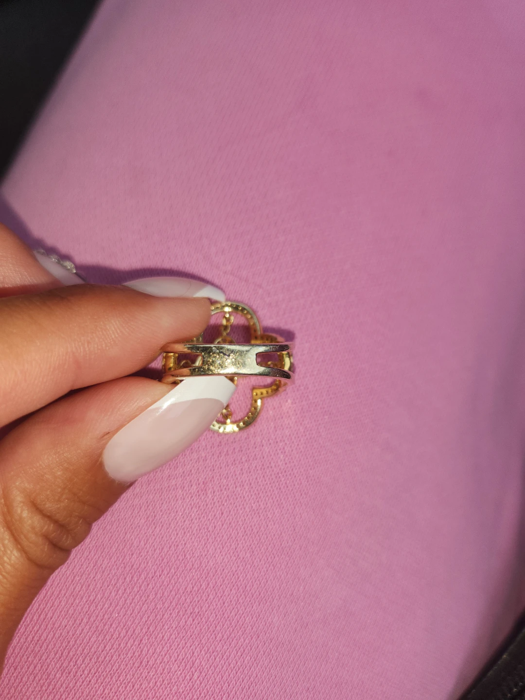Gold Clover Statement Ring - photo 2