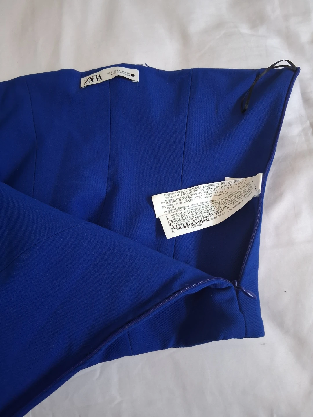 ZARA Royal Blue Strapless Top - photo 3