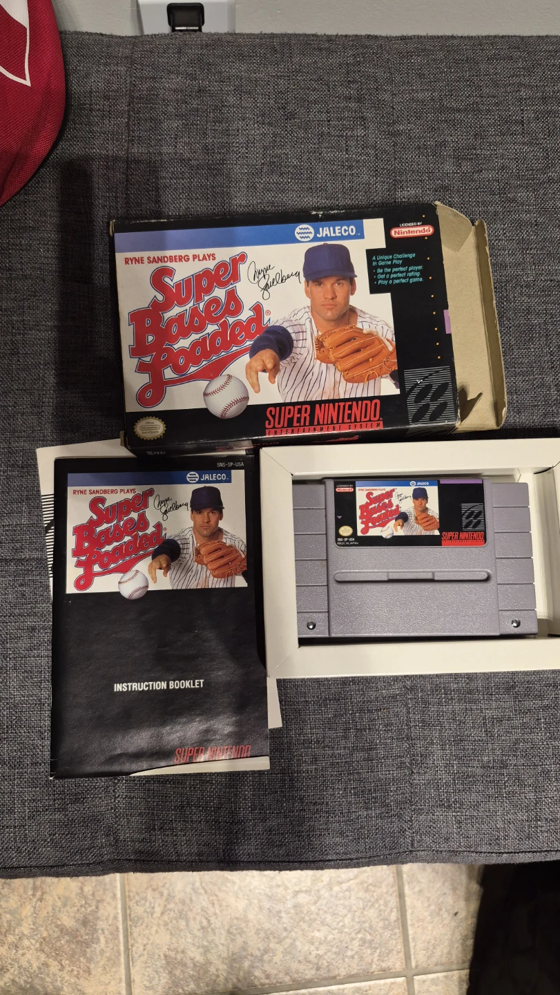Super Bases Loaded SNES Game - Ryne Sandberg