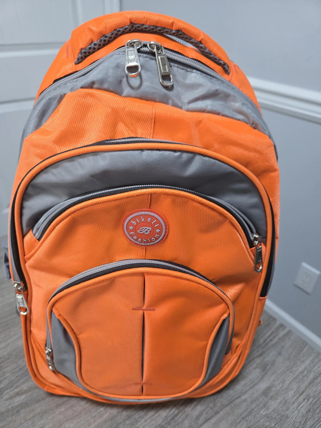 Bikali Fashion Orange and Grey Backpack