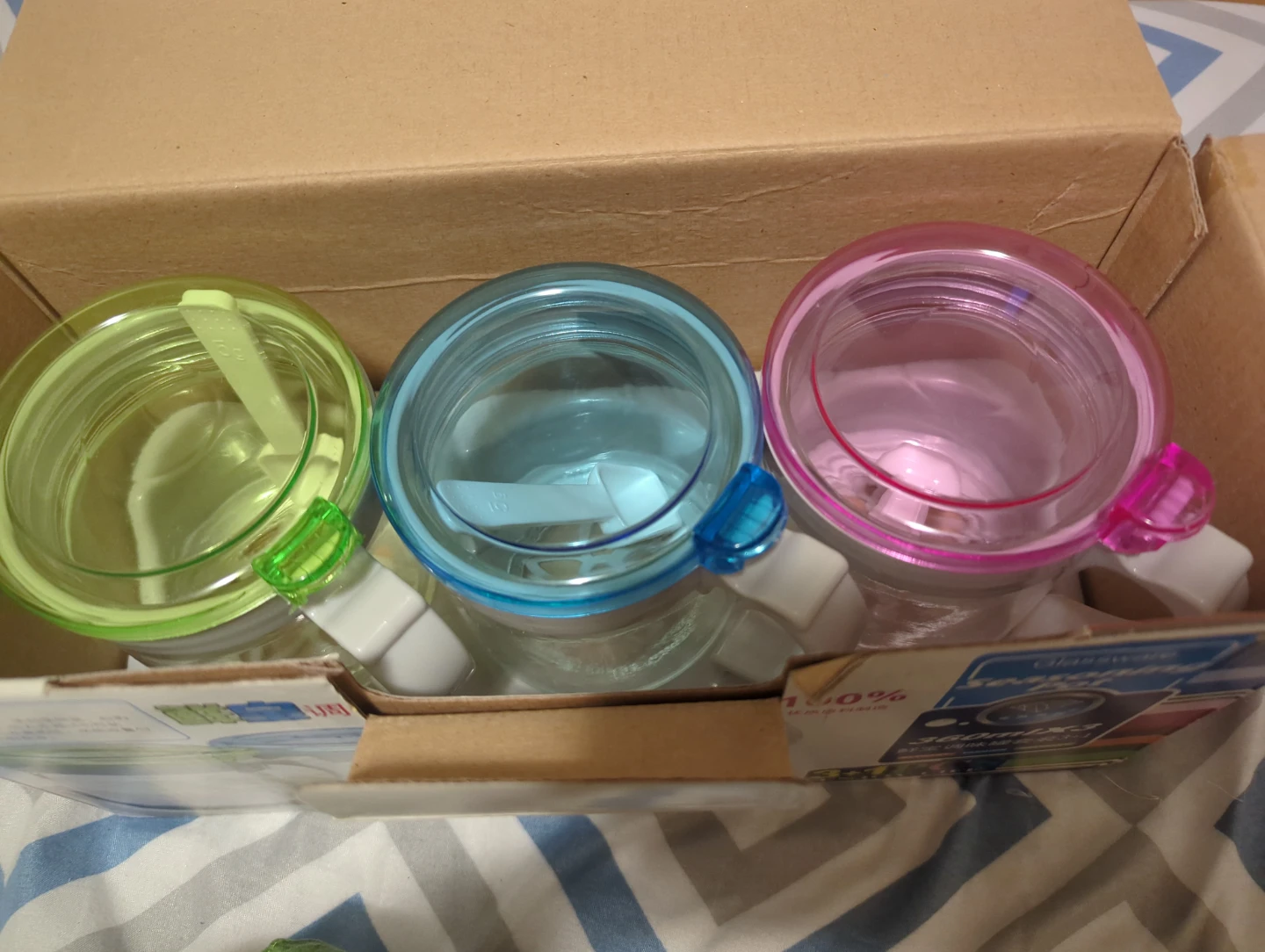 Glassware Seasoning Pots Set of 3+1 - photo 3