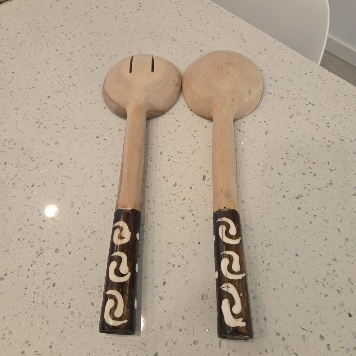 Wooden Salad Servers with Decorative Handles - photo 4
