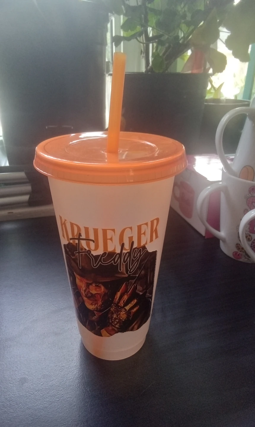 Freddy Krueger Tumbler Cup with Straw