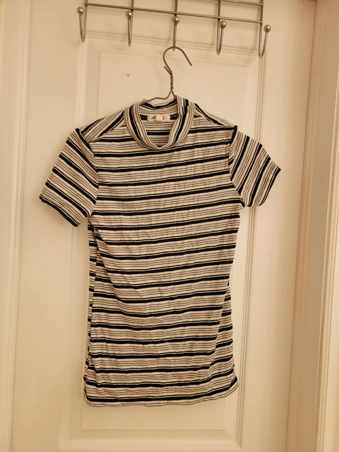 Aerie Striped Mock Neck T-Shirt
