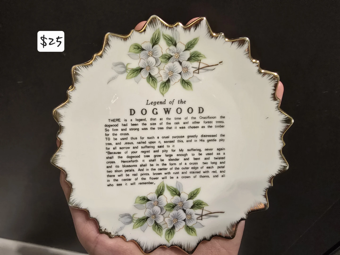 Decorative Plate "Legend of the Dogwood"