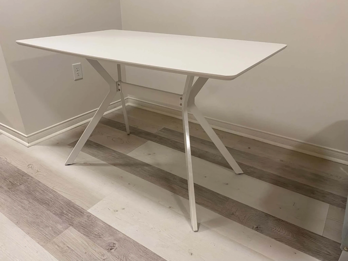 White Dining Table Set with 4 Chairs - photo 2