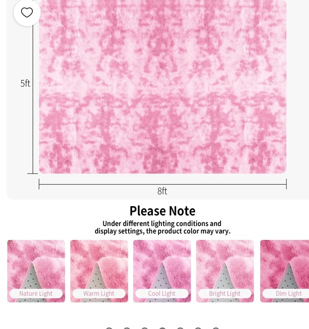 New pink soft fluffy area rug - photo 3