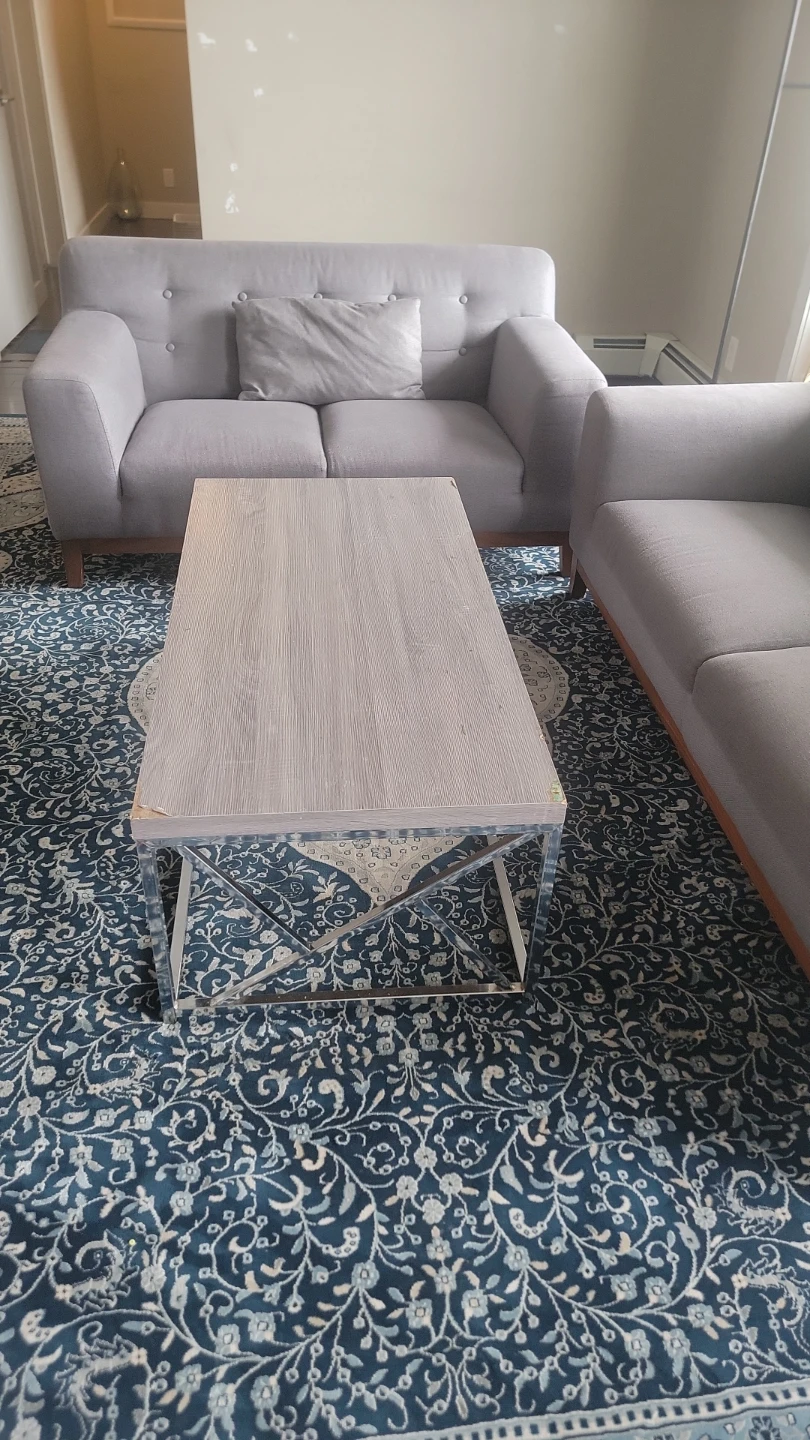 Grey Loveseat and 3 seater Sofa - photo 3