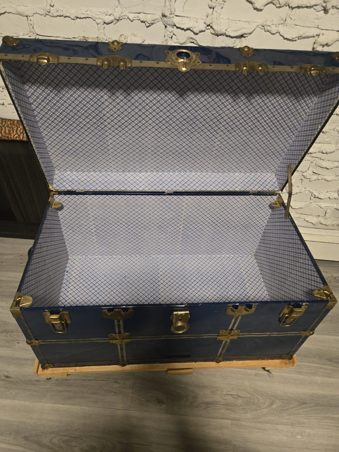 Blue Vintage Storage Trunk