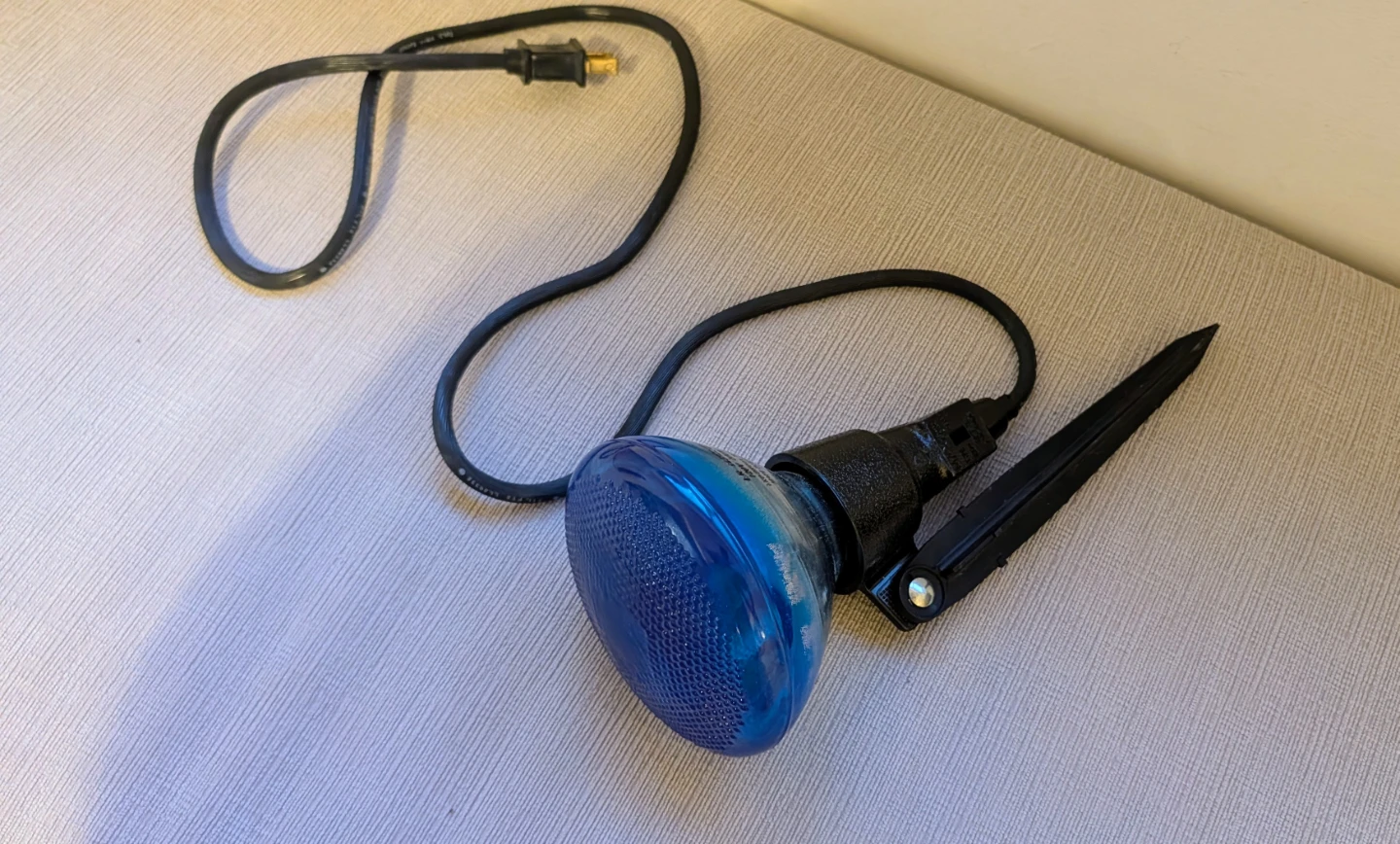 Blue Outdoor Garden Light with Stake and Cord - photo 2