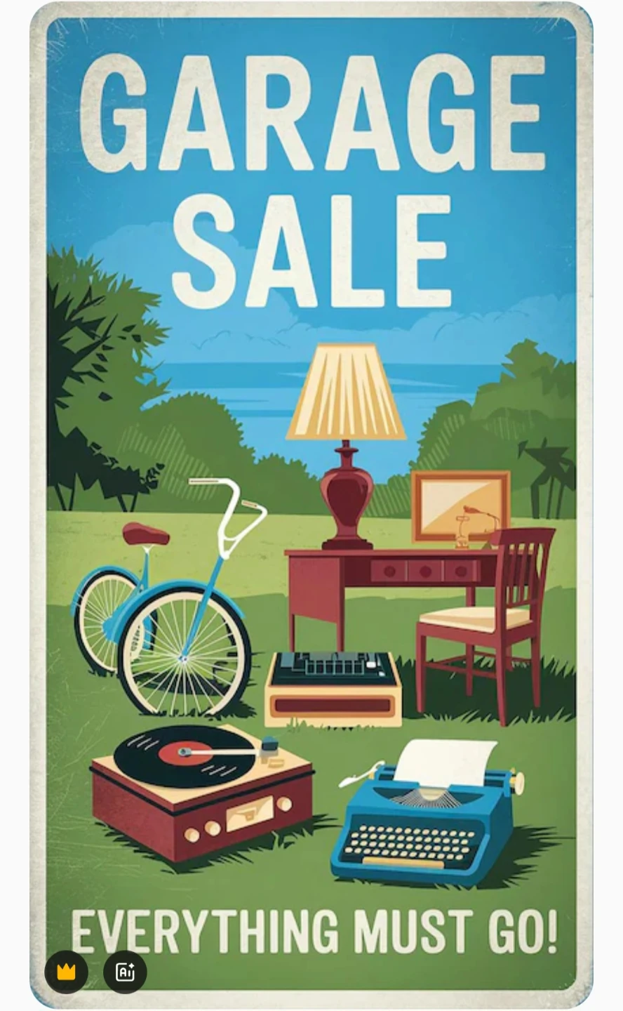 Vintage Garage Sale Items - Everything Must Go!