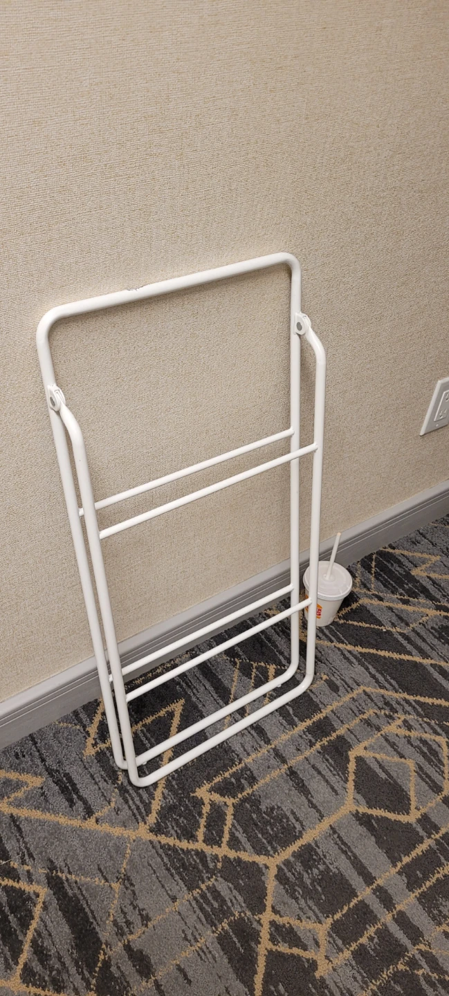 2 Hangers and 1 Clothes Towels Stand Rack white - photo 3