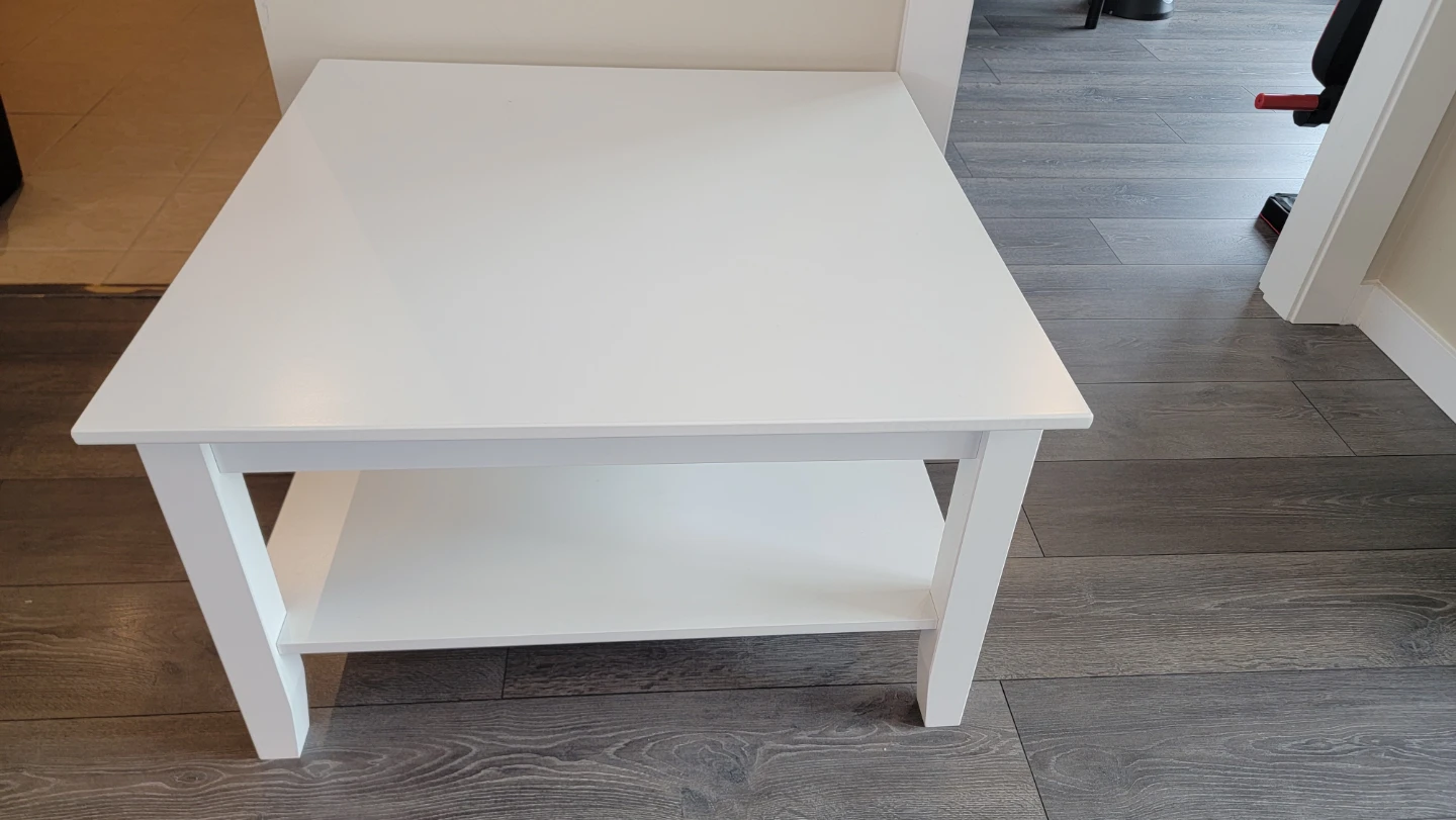 FREE White Coffee Table with Shelf - photo 2