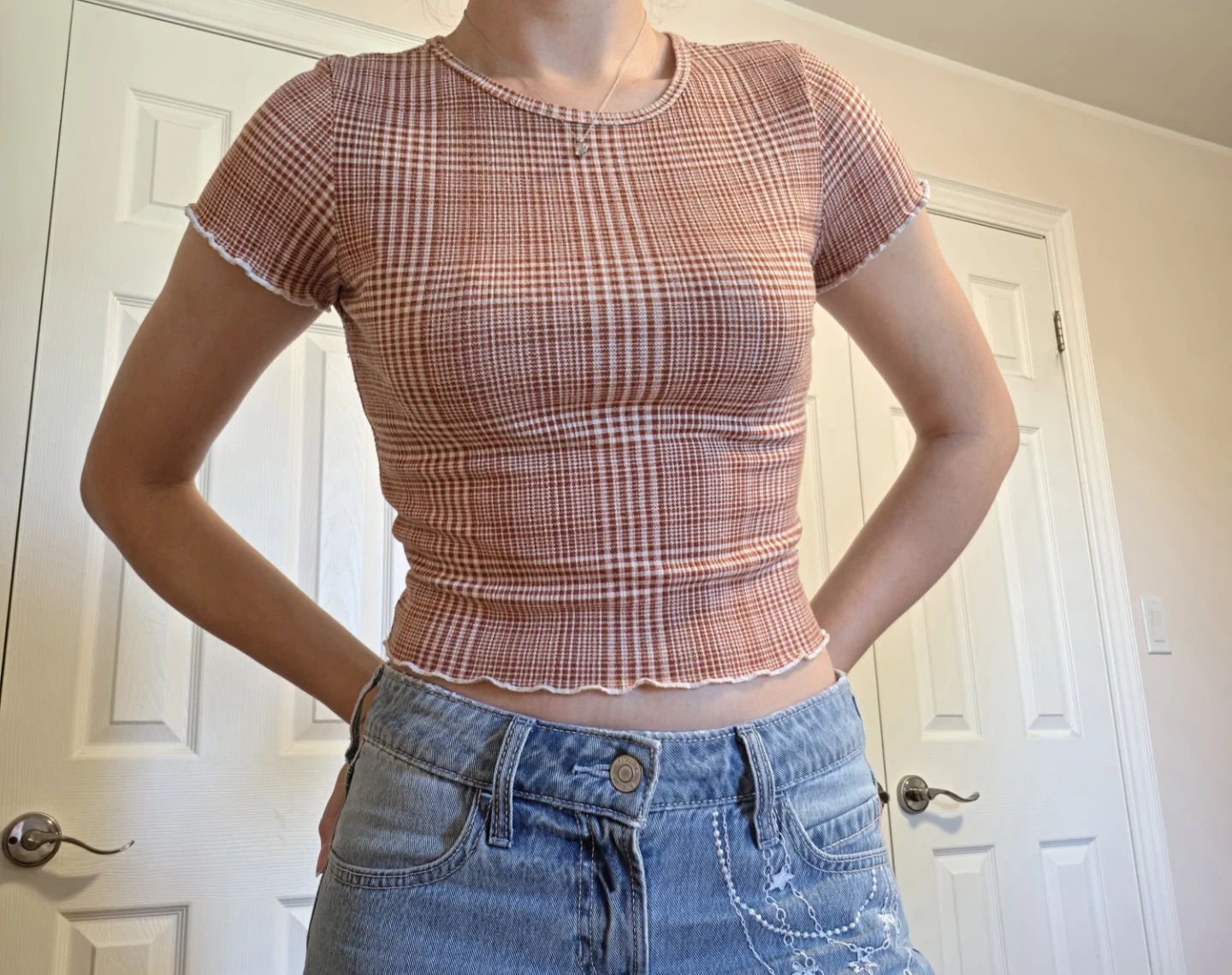 American Eagle Plaid Tee