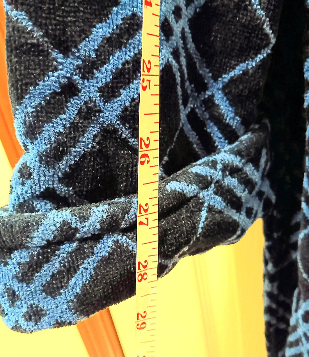 👘Black and Blue Cherokee Bathrobe - Size Large👘 - photo 5