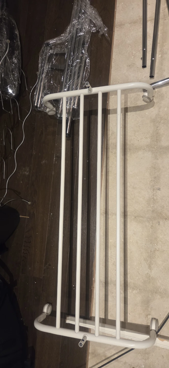 White Metal Garment Rack