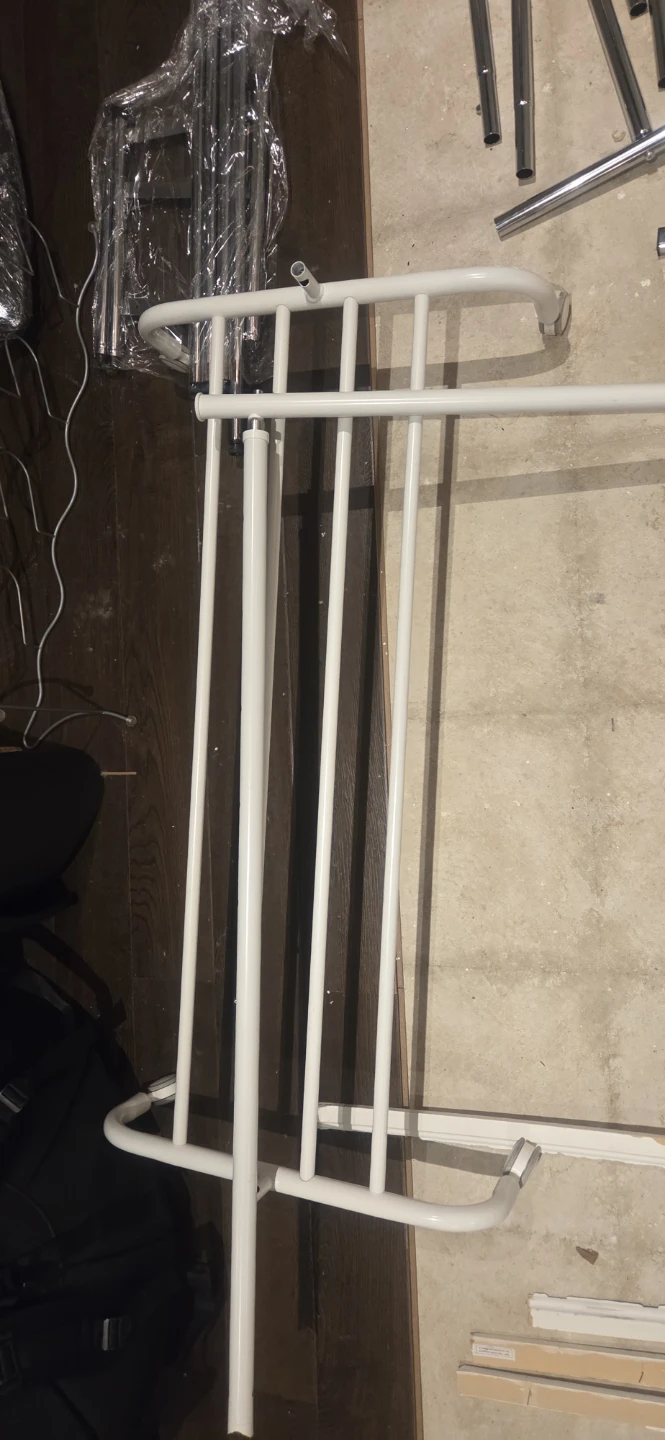 White Metal Garment Rack - photo 2