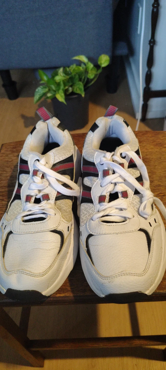 White and Black Running Shoes