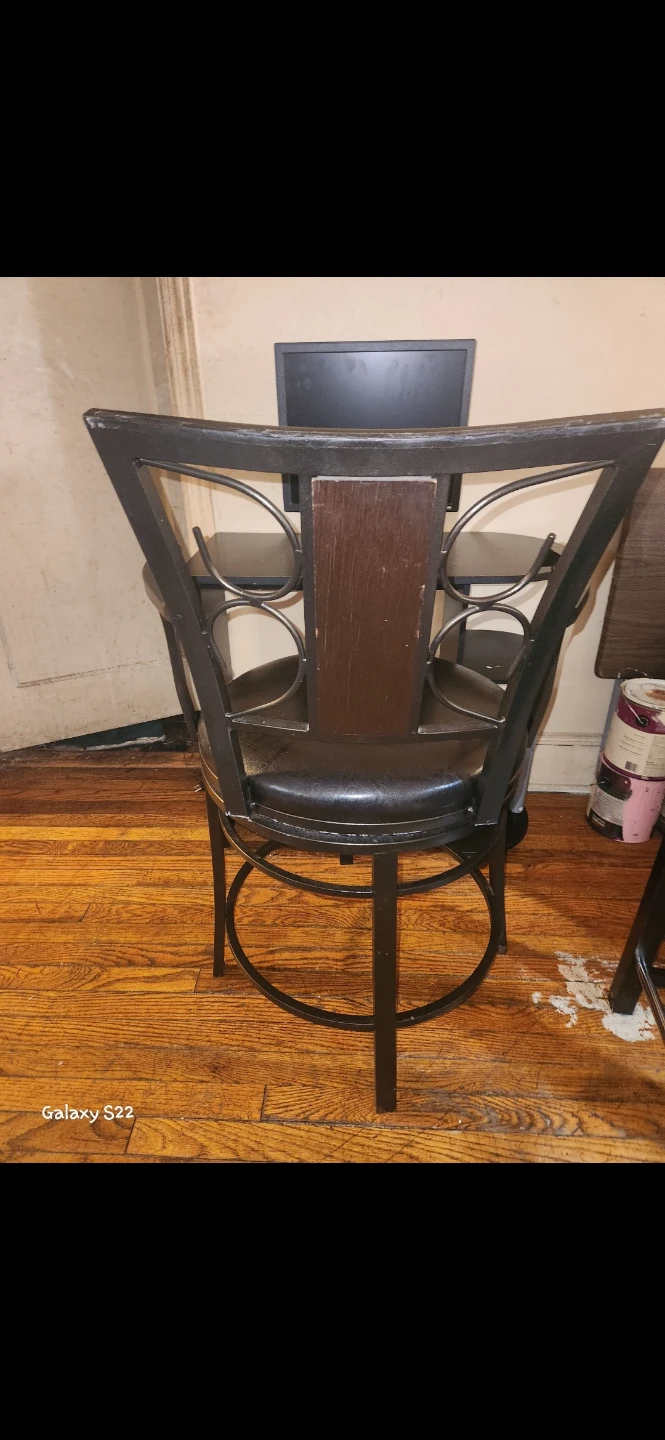 Black Computer Desk Set – Includes Swivel Chair Dell Monitor - photo 4
