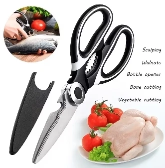 Kitchen Shears with Bone Cutter and Bottle Opener