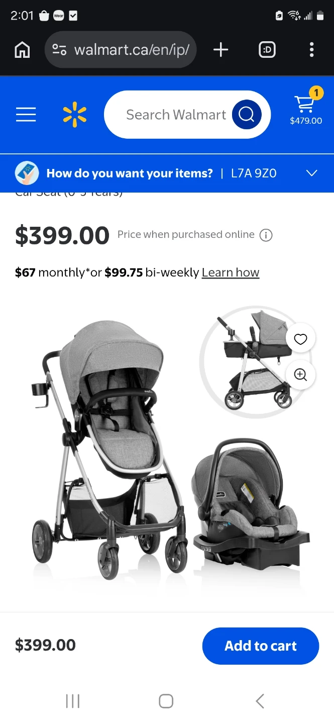 Evenflo Stroller Travel System